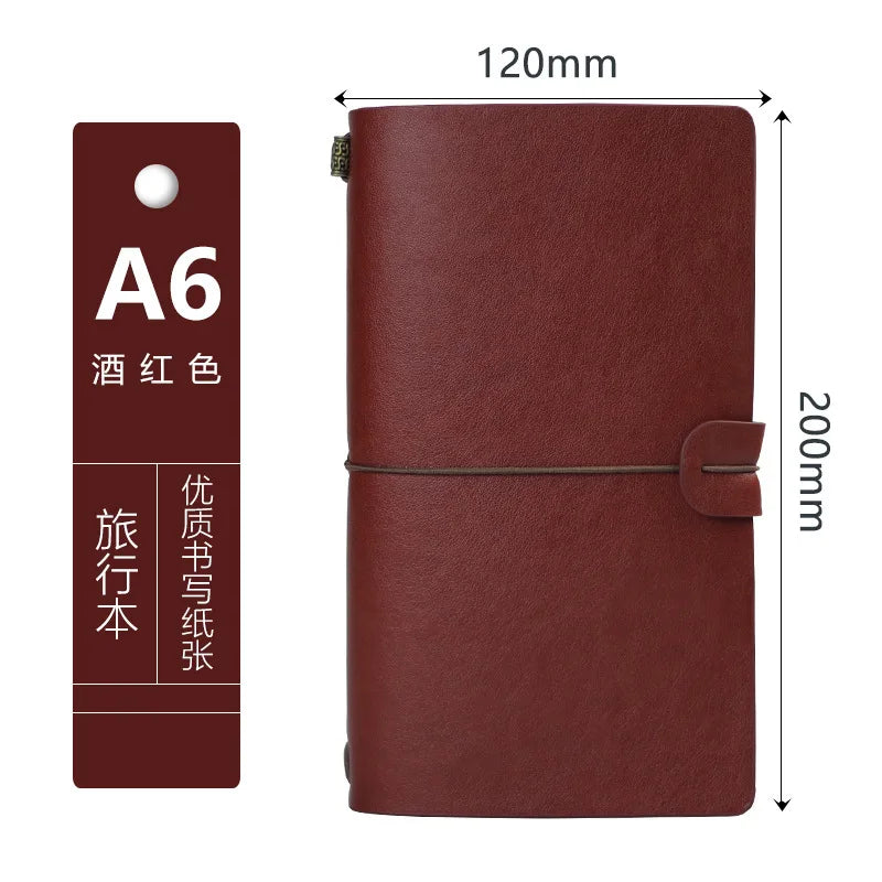 Creative Notebook Travel Ledger A6 Loose-leaf Simple Diary Retro Portable Ledger