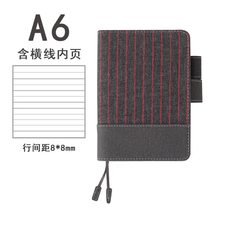 Fromthenon Fabric Cover Notebook Grid Lined Blank Paper Journals A5A6 Japanese Hobo Planner Diary notepad Stationery