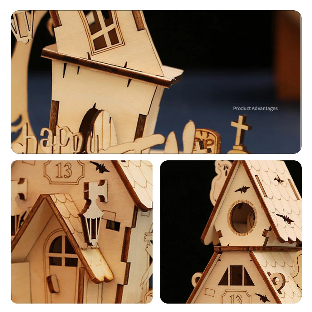 3D Model Puzzle Magic House Wooden Puzzle 3D For Adults party Games Building Block Toy Exquisite Birthday Gifts For Kids