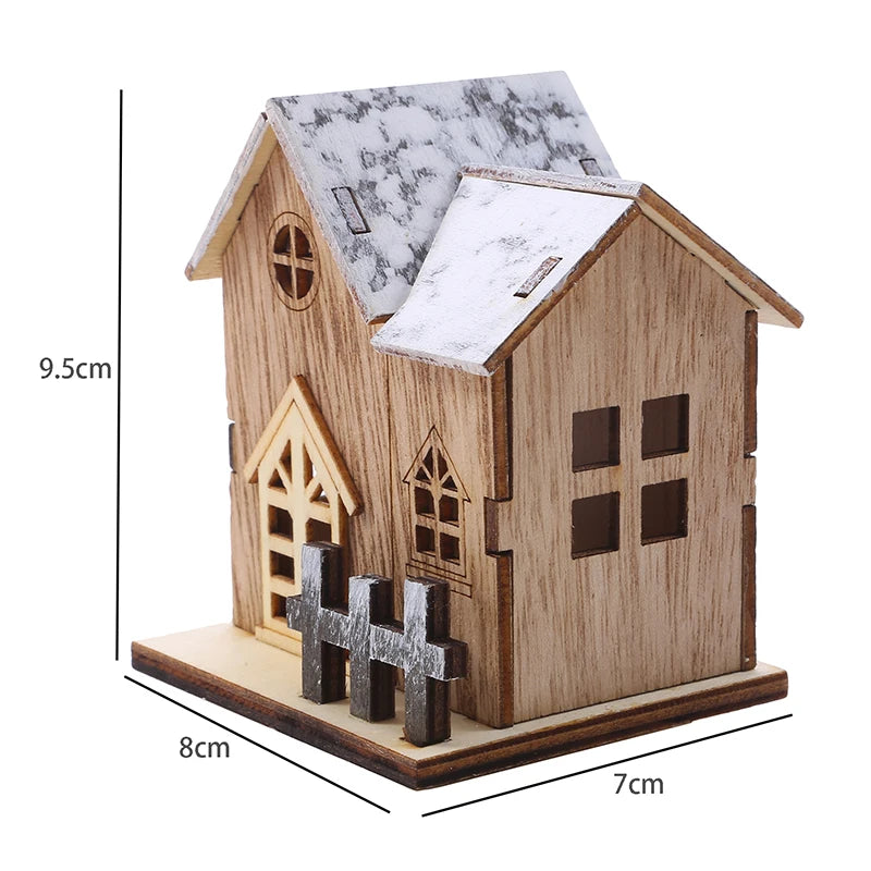 Nordic Simple Log Cabin Model Handicraft Ornaments Christmas Decoration Home Room Living Room Decorate Accessories