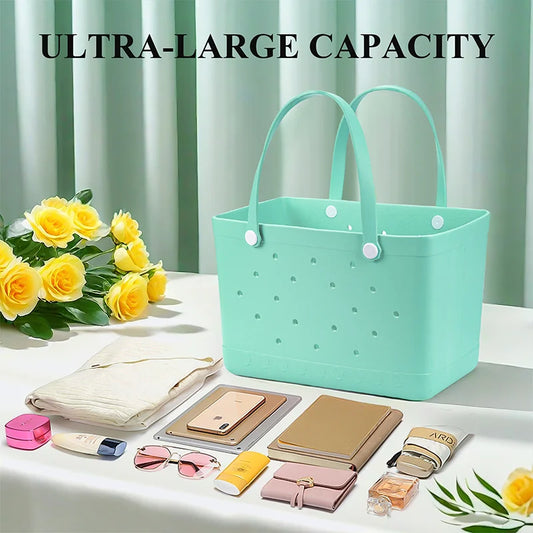 XL Extra Large Bogg Bag EVA Rubber Waterproof Beach Pool Storage Basket Women Travek Shopping Handbag Sac Bogg Jelly Tote Bag