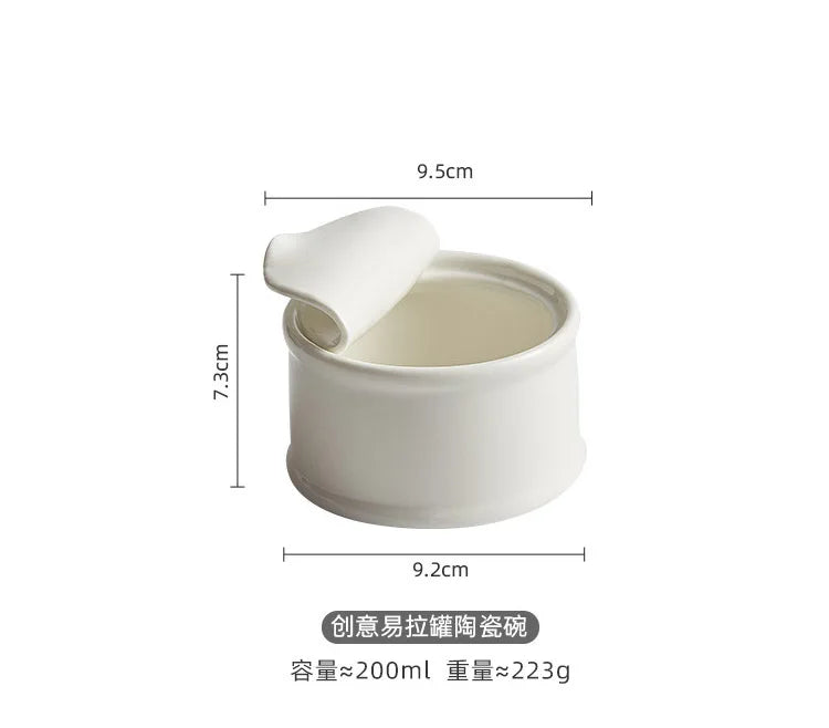 Creative can, ceramic tableware, dessert bowl, hotel restaurant features small stew cup, saucer plate, pudding baking bowl