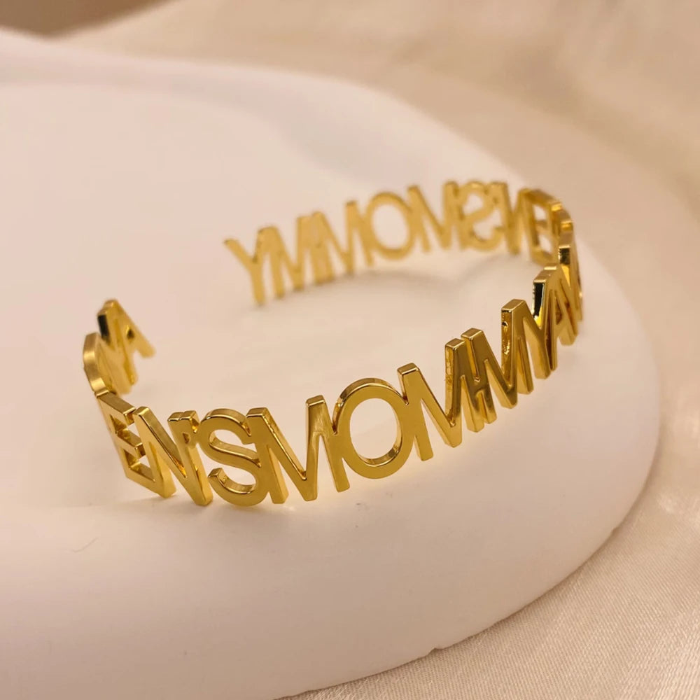 Customized Name Bracelet Letter Bracelet Personalized Bracelet Exquisite Name Bracelet Initial Bracelet Jewelry Gift for Mom