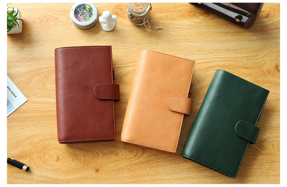 Moterm Travel Notebook Journal Companion Standard Planner Vegetable Tanned Leather Genuine Cowhide Organizer Diary