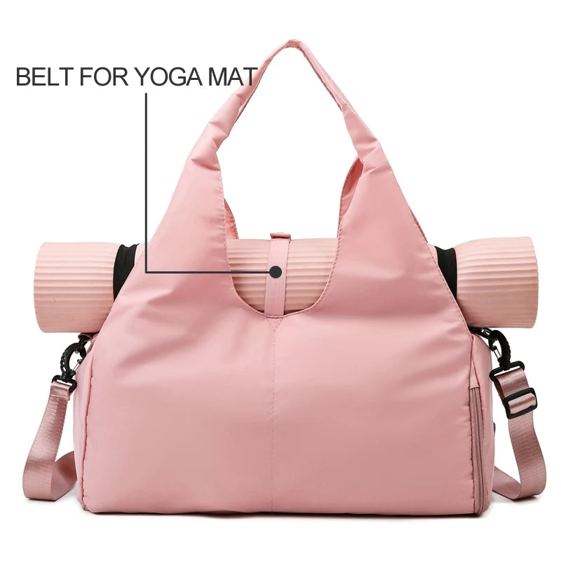 Women Large Capacity Travel Handbag Casual Multi Layer Pockets Shoulder Bag Girls Sports Yoga Luggage Storage Duffle Pack Tote