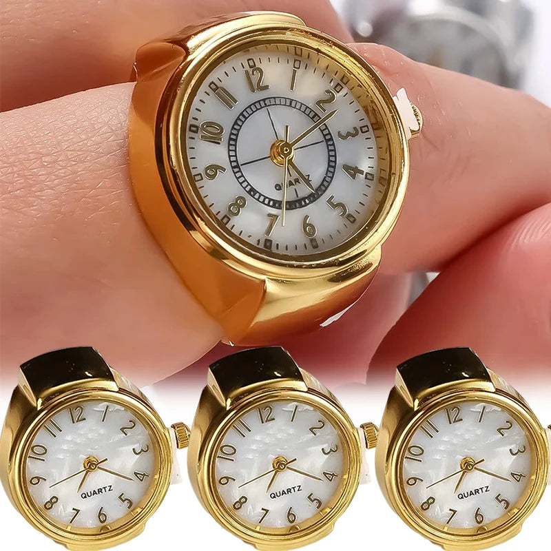 Rings Finger Watches Fashion Party Quartz Watches Unisex Couple Rings Jewelry Gift Real