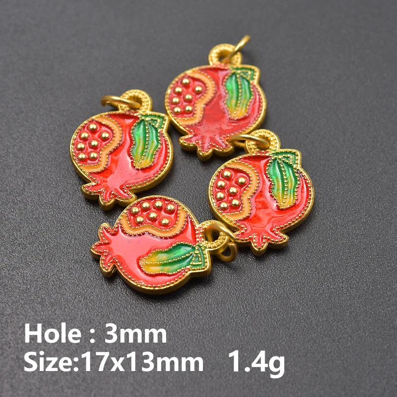 10Pcs/Lot Mix Styles Cute Sweets Candy Birthday Cake Charms Enamel Ice Cream Doughnut Breloques Jewelry Accessories Wholesale