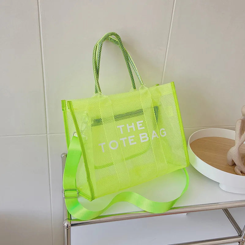 The Tote Bags For Women 2024 Summer New Luxury Designer Handbags Big Clear Beach Shopper Shopping Bag Large Totebag Square Purse