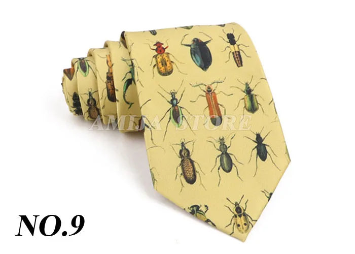 Vintage Imitation Silk Ties Men's Fashion 8cm Graffiti Painting Floral Necktie For Men Wedding Business Soft Printing Tie Wed Gi