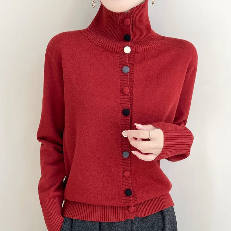 2024 New Cashmere Cardigan Women Long Sleeve Sweaters Cashmere Cardigan Autumn Winter Women  Knitwear Fashion Coat