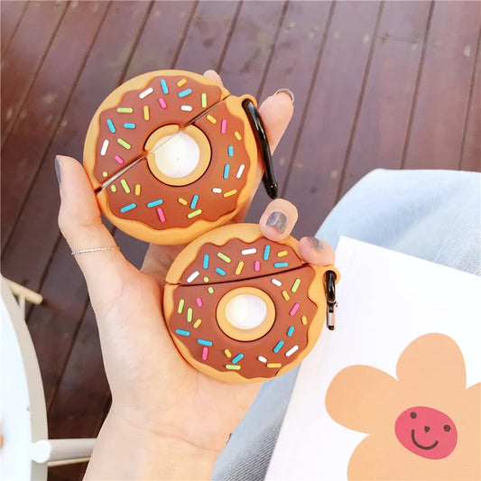 3D Donut Silicone Earphone Case For Airpods Pro Cute Cartoon Luxury Box Cover For Airpods 1/2 Headphone Case For Airpods 3 2021