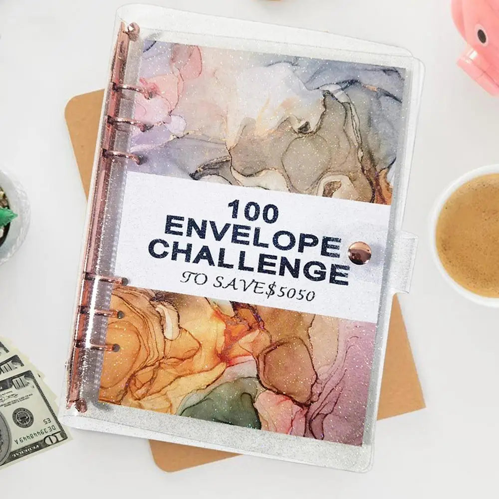 100-envelope Savings Challenge Binder Budget Book Binder For 100-Days Cash Envelopes System Easy And Fun Way To Save 5 050