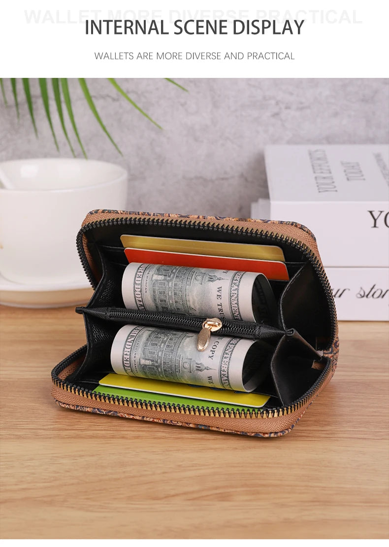 Fashionable Retro Short Wallet, Multifunctional And Versatile Card Holder, Ready To Go Out And Grab The Bag Together