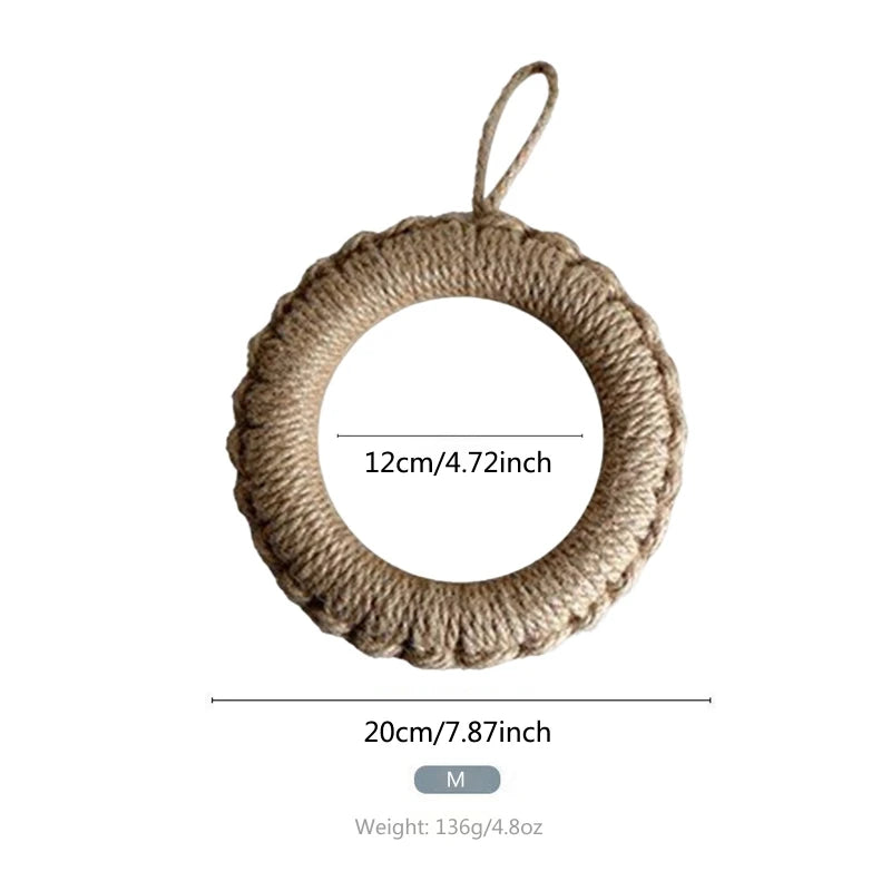 15/20/25cm Natural Round Placemat Hemp Rope Non-slip Home Kitchen Placemat Coaster Hand Woven Insulation Pad Dish Coffee Cup Mat