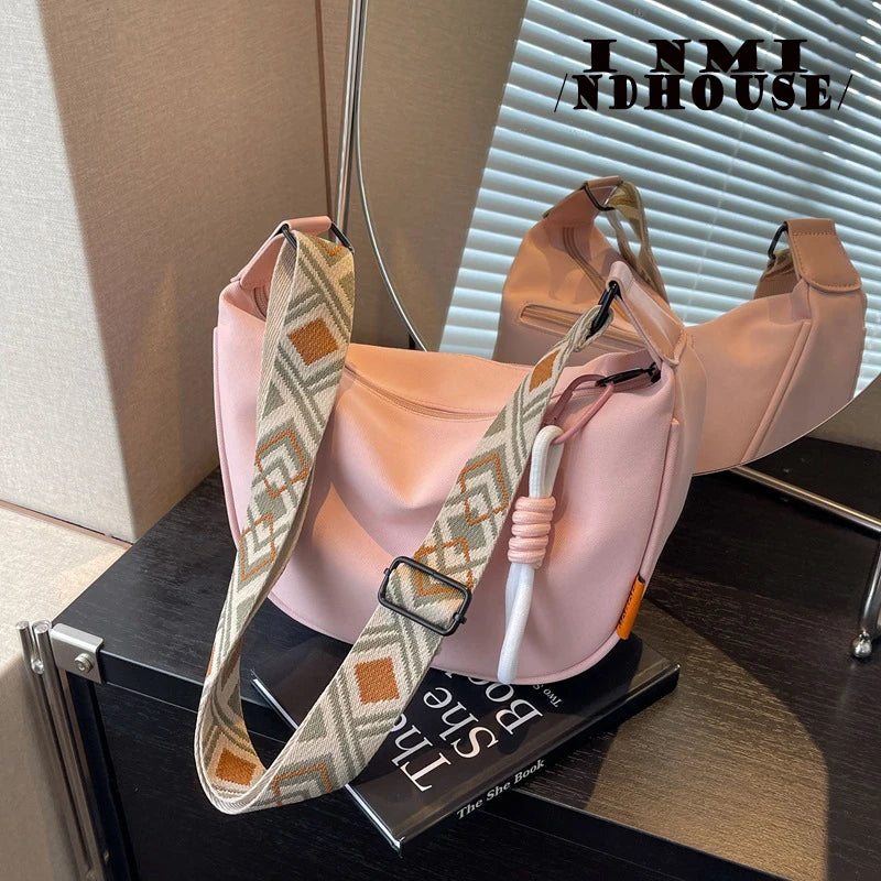 Nylon Hobos Crossbody Bags Solid Casual Zipper Women's Bags 2024 Fashion High Capacity Solid Color Single Shoulder Totes Bag