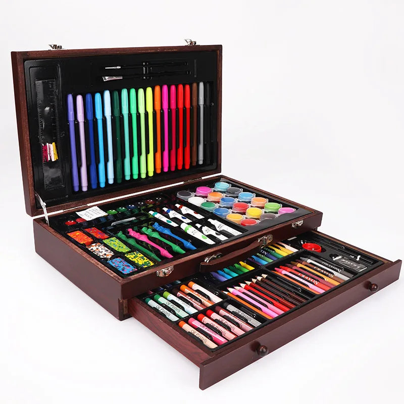 140pcs/Set Painting Drawing Art Set Paint Brushes Markers Watercolor Colour Pen Watercolor Pencils Art Supplies Kids Gift Anime