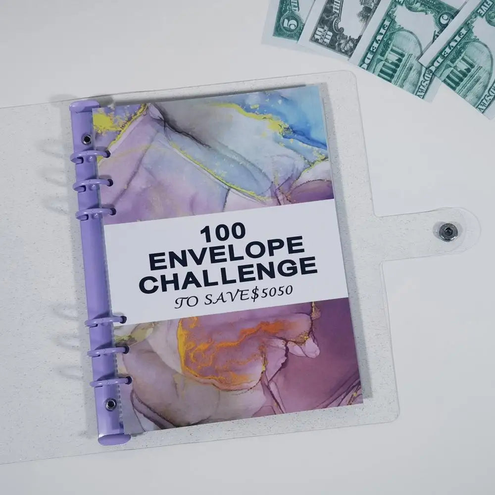 100-envelope Savings Challenge Binder Budget Book Binder For 100-Days Cash Envelopes System Easy And Fun Way To Save 5 050