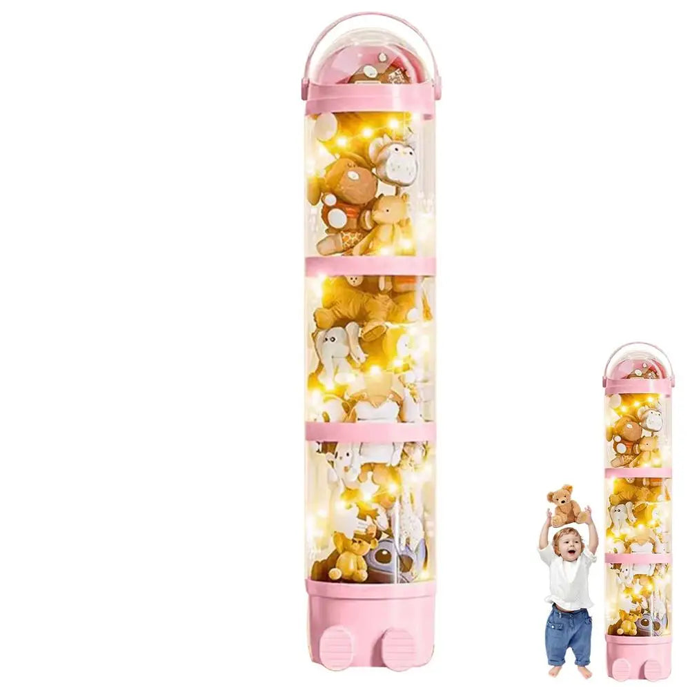 Stuffed Animal Storage Tube Stuffed Animal Storage Tube Organizer Transparent Stuffed Animal Tube Storage For Bedroom Living