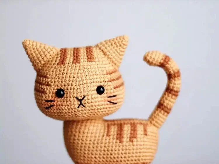 Beginners Handmade Crochet Diy Cat Material Bag Unpack Boredom By Hand Knitting Diy Wool Crochet Cute Cat Pendant Keychain