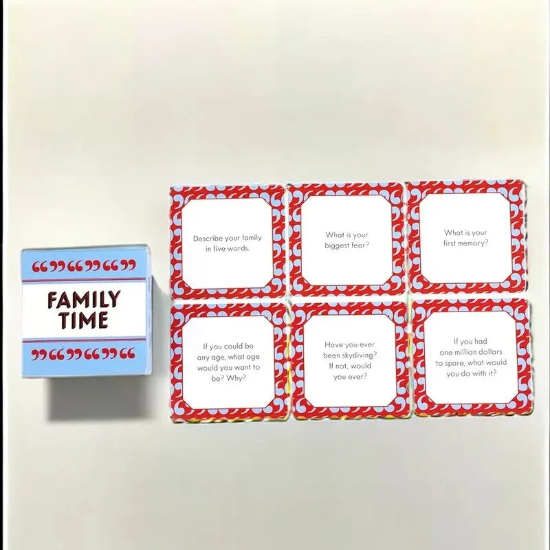 Table Card Game for Family Gatherings 50 Conversation Cards After Dinner Amusements Game Portable Camping and Holiday Games