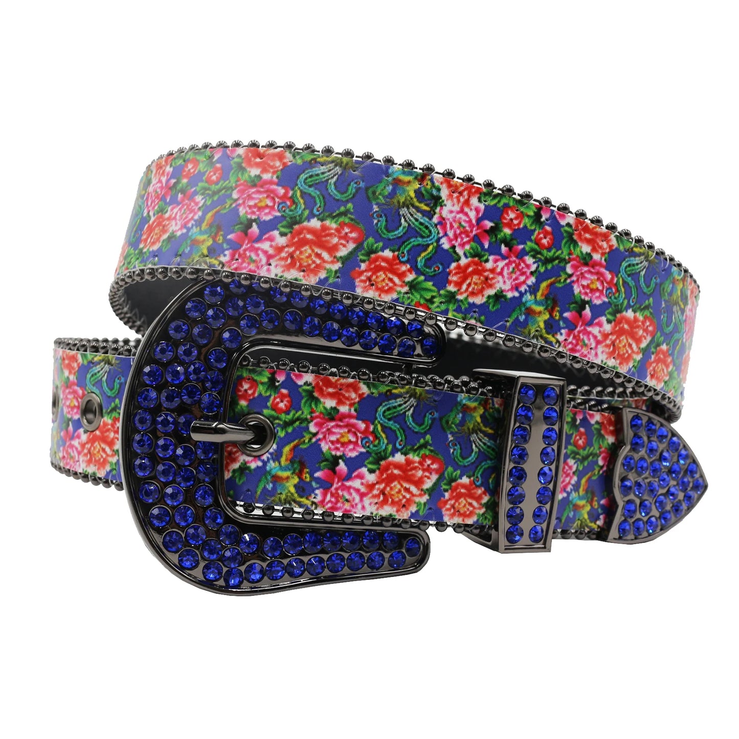 Printing  Rhinestone Western Belt Fashion Luxury Studded Belts for Men Strap Diamond White Belts Cowgirl Cowboy For Jeans