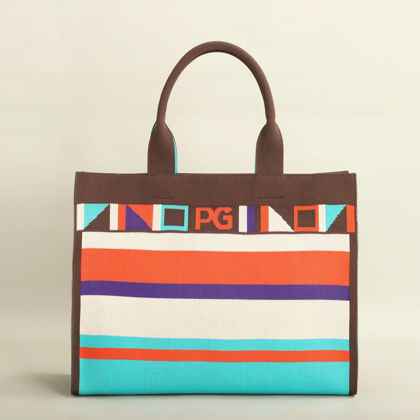 PG PATSY GARIS Unique style design shopping colorful striped handbag fashion shoulder bag