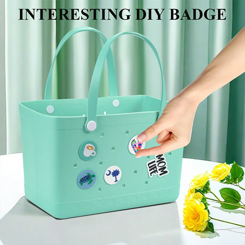 XL Extra Large Bogg Bag EVA Rubber Waterproof Beach Pool Storage Basket Women Travek Shopping Handbag Sac Bogg Jelly Tote Bag