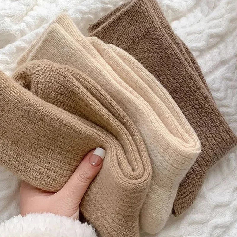 Thermal Wool Cashmere Long Sock for Women Homewear Sleeping Thicken Warm Crew Socks Women Socks Autumn Winter Calcetines Mujer