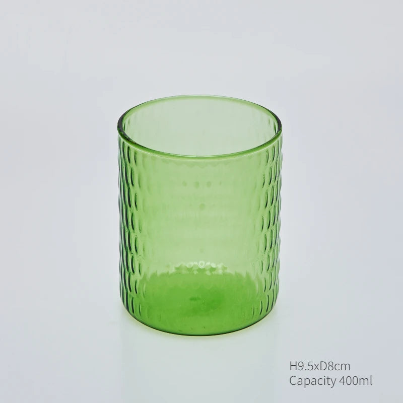 Green Glass Teacup Set for Home Office Use Heat-Resistant Glass Durable with Green Milk Mug Jug with Cup Coffee Mugs