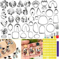 Polymer Clay Earring Making Kit Stainless Steel Cutters Mold Handmade Tool Pottery Diy Ceramic Craft Designer Jewelry Supplies