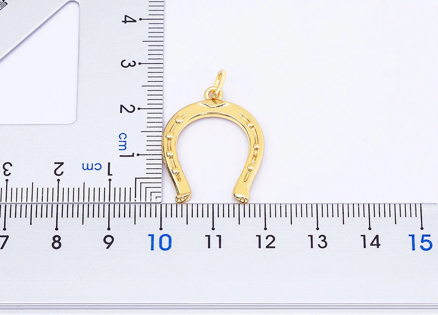 Nidin Ins Popular Fashion Classic Horseshoe Pendant Necklace Lucky Cute U Shaped Women Wedding Collier Gift Special Jewelry