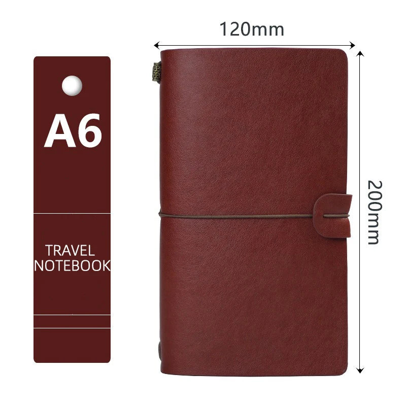 Retro Leather Strap Creative Hand Ledger Creative Multifunctional A6 Retro Portable Travel Loose-leaf Notepad Diary Notebook