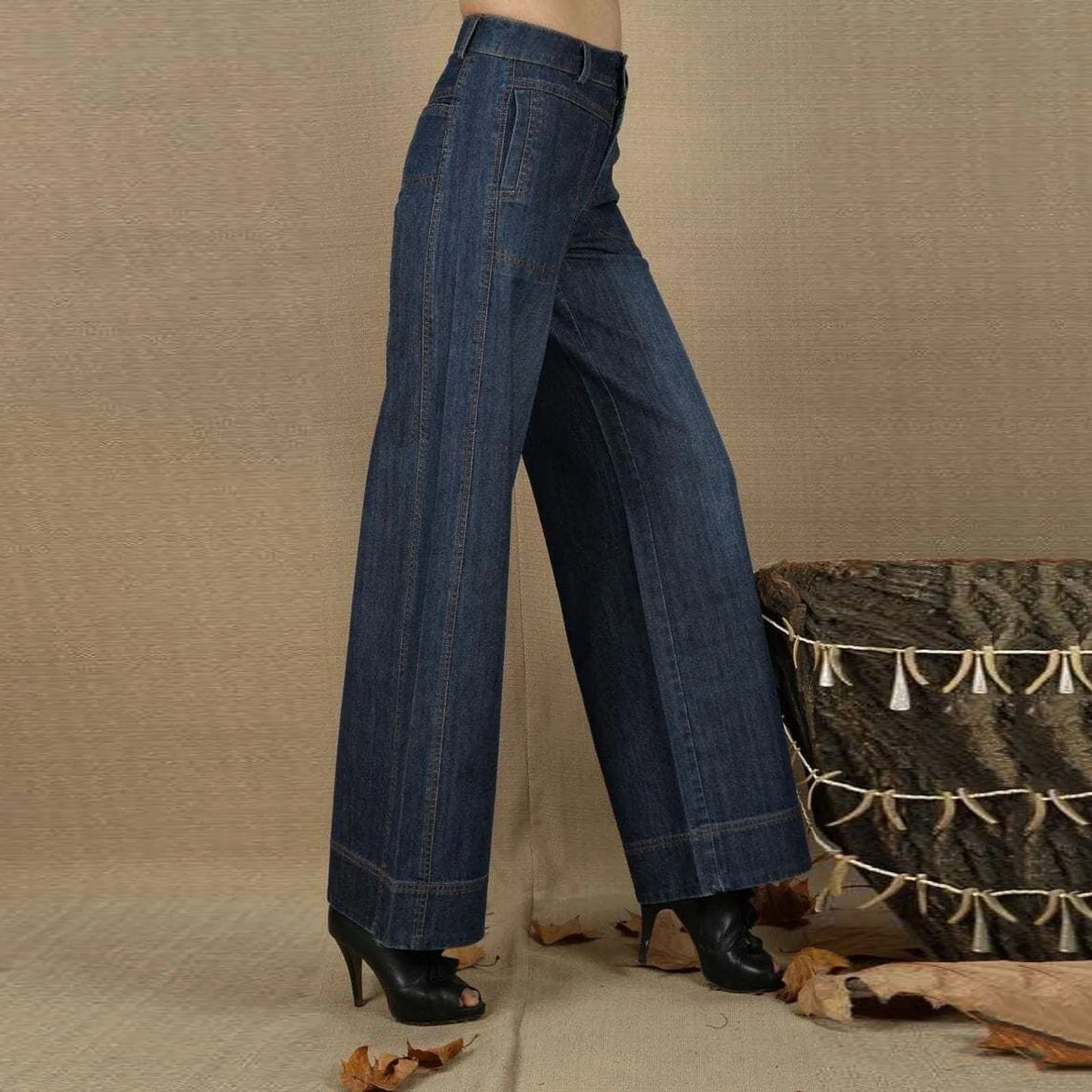 Y2k Vintage Pantalones Women'S Shaping Straight Leg Stretch Pants Seam Front Wide Leg Jeans Korean Streetwear Retro Trousers