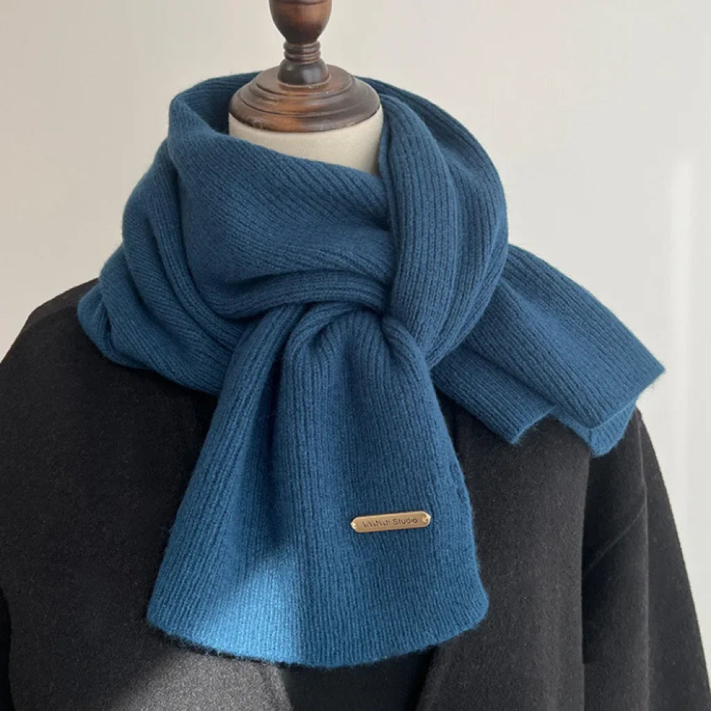 Women Cashmere Blend Scarf Women Winter Warm Thicken Luxury Solid Color Shawl Wraps Female Warm Thick Wool Neckerchief Blanket