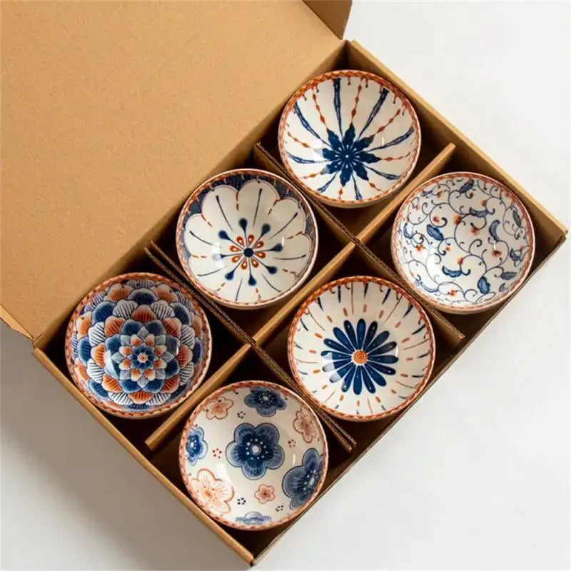 Luxury Baby Adult Dish Ceramic Japanese Style Cute Tableware Set Underglaze Color Process Fruit Food Feeding Bowl Gift Creative