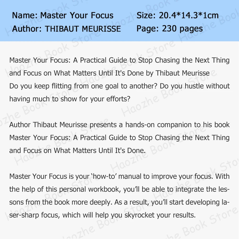 Master Your Destiny / Master Your Time / Master Your Focus Motivational Self-Help Series English Book Paperback