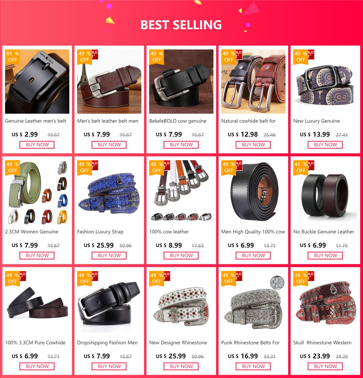 Printing  Rhinestone Western Belt Fashion Luxury Studded Belts for Men Strap Diamond White Belts Cowgirl Cowboy For Jeans