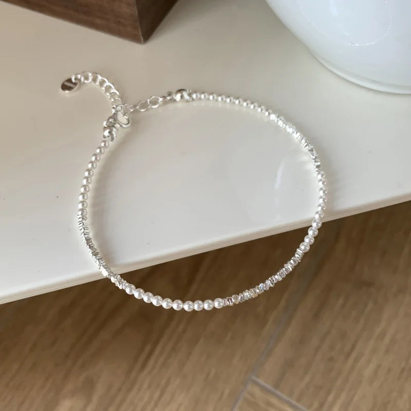 New 925 Silver Gold Color Geometric Beads Adjustable Punk String Bracelet For Woman Girl Fashion Jewelry Gift Dropship Wholesale