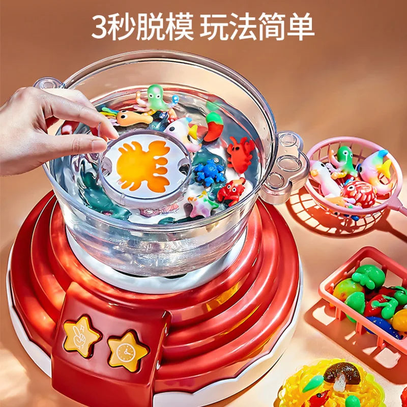 Magic Water Elf Kit with Hot Pot Machine DIY Fairy Handmade Cooking Pretend Play Toys Children festival birthday Kid gift Toy