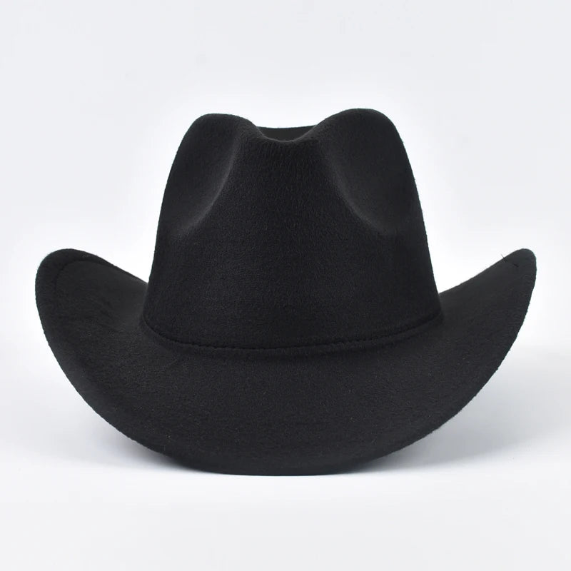 Unisex Western Cowboy Hat Vintage Roll Brim Felt Hat Suitable for Daily Casual Wear, Western Cowboy Party, Bar Cowboy