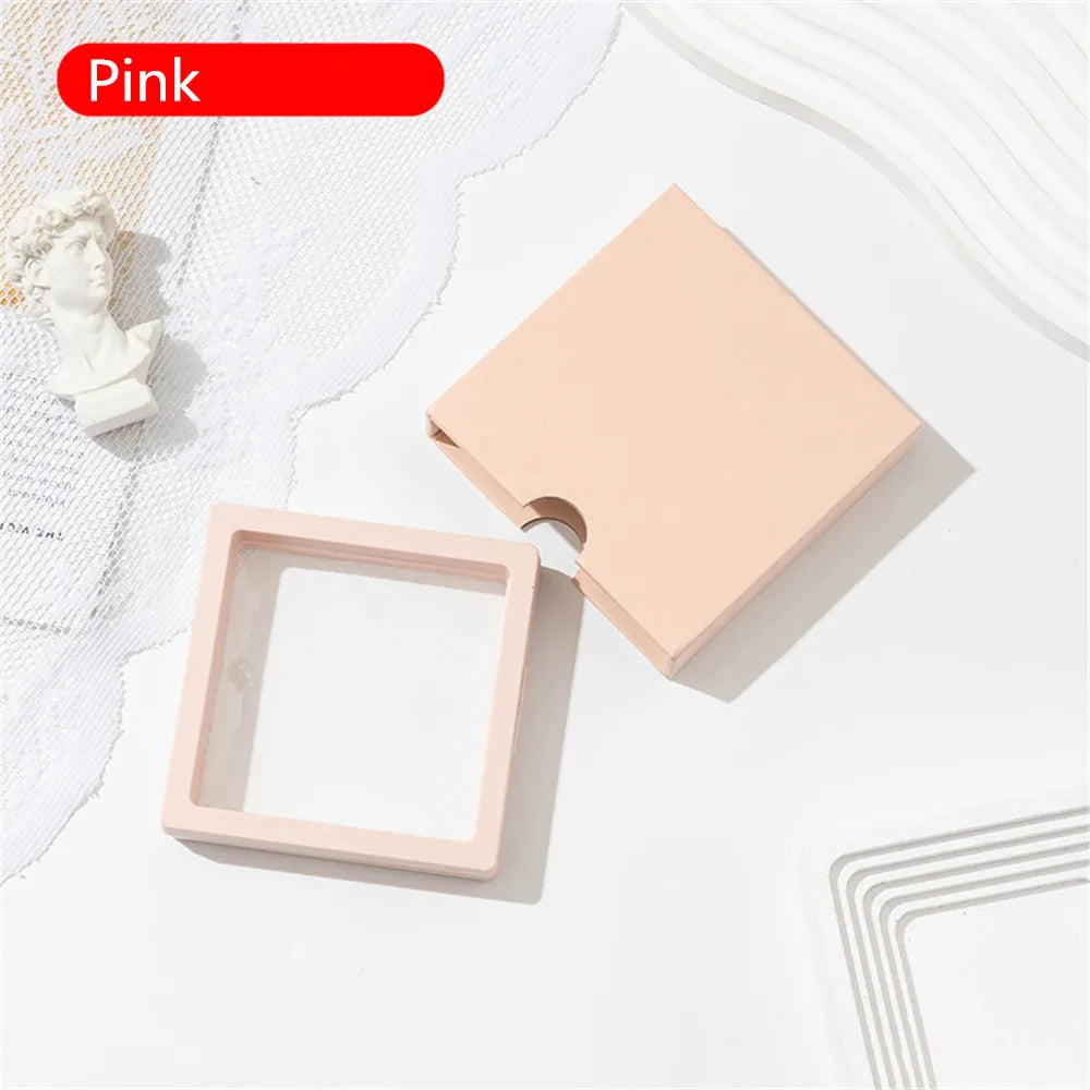 Colorful 3D Floating Frame Shadow Box Jewelry Display Boxes Bracelet Necklace Ring Pendant Holder Case Packaging Drawer Gift