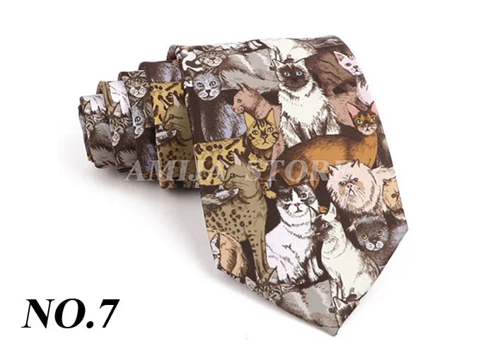 Vintage Imitation Silk Ties Men's Fashion 8cm Graffiti Painting Floral Necktie For Men Wedding Business Soft Printing Tie Wed Gi