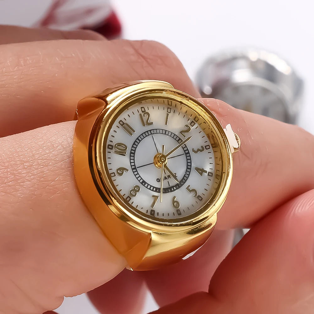 Rings Finger Watches Fashion Party Quartz Watches Unisex Couple Rings Jewelry Gift Real