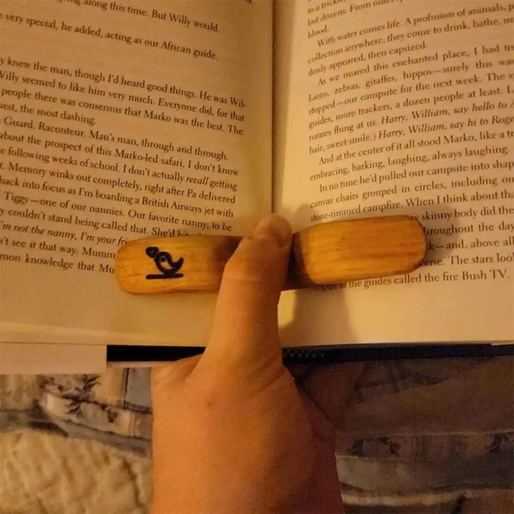 Unique Handmade Thumb Book Page Holder Book Expander Thumb Bookmark Wood Page Spreader BookSupport Office Worker Reading Book