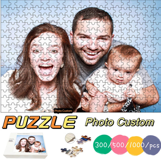 300/500/1000 Pieces Personalized Jigsaw Puzzle with Your Own Photo Large Format Family Games Wedding Anniversary Gift