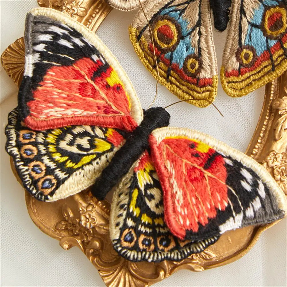 Starter Embroidery Kit Handmade Butterfly Diy Sewing Embroidered Kit With Hoop Embroideri Home Decor Needlework Cross-stitch Set