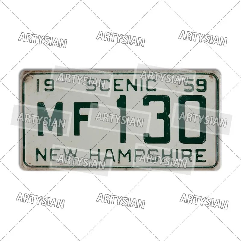 US Metal Plaque Retro Truck Number Plate Mississippi West Virginia Maine Illinois Idaho Iowa Pennsylvania Decorative Metal Sign