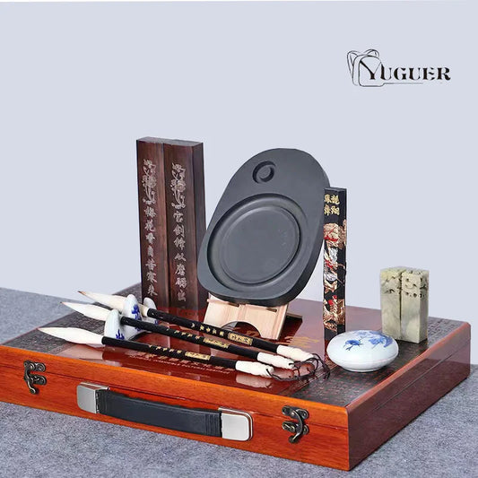 Writing Brush Ink Stick Felt, Water Writing Cloth, Ink Stone, Seal, Copybook Chinese Calligraphy Practice Stationery Writing Set