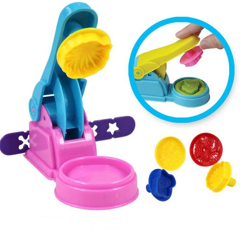 DIY Playdough Clay Plasticine Tools Set Cute Noodle Machine Mould Playdough Playsets for Kids Noodle Maker Kitchen Toy Gifts