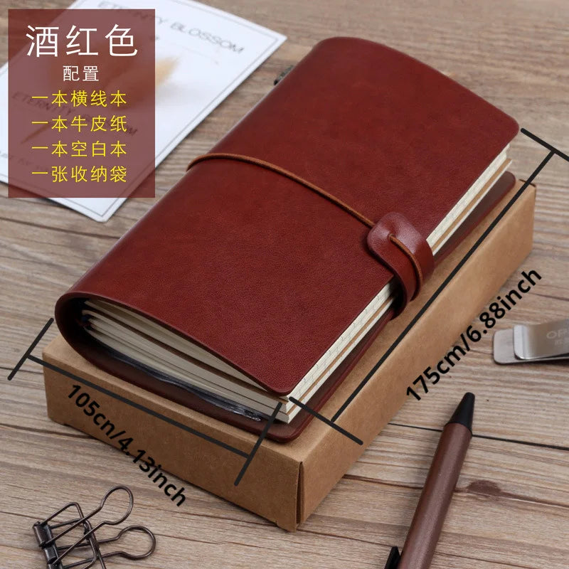 Creative Notebook Travel Ledger A6 Loose-leaf Simple Diary Retro Portable Ledger